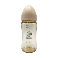 Simba 小獅王辛巴 蘊蜜鉑金PPSU寬口防脹氣奶瓶 新生適用, 杏茶, 270ml, 1個