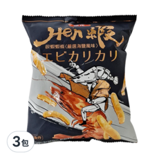 華元 Hen蝦蝦條 嚴選海鹽風味, 50g, 3包