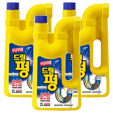 무균무때 드릴펑 배수구세정제, 2L, 3개 2L, 3개