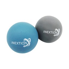 iNEXTION 筋膜按摩療癒球 Set 2, 高密度天然橡膠材質, 2種不同硬度, 淺藍色 + 天灰色, 1組
