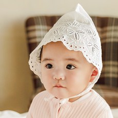 채니봉봉아기레이스보넷