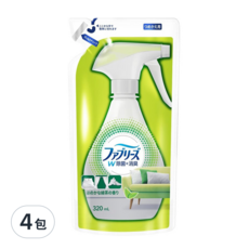 febreze 風倍清 織物除菌消臭噴霧 補充包 綠茶清香, 320ml, 4包