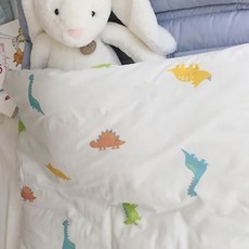 juho DECO 純棉款幼兒園午睡袋套組, 睡墊70*150公分, 被子70*115公分, 枕頭60*25公分, 睡墊70 x 150cm + 被子70 x 115cm + 枕頭60 x 25cm, 恐龍寶寶