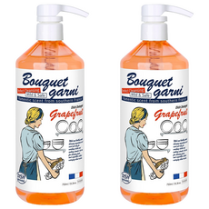 BOUQUET GARNI 葡萄柚洗碗精，750ml，溫和安全, 2瓶