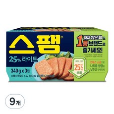 스팸 25% 라이트, 340g, 9개