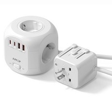 JUPAZIP 旅行用延長線轉接器 AD500CP, 1個
