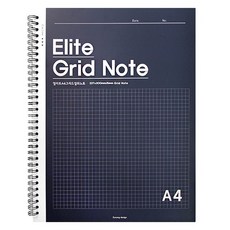 투영디자인 엘리트 스프링 그리드 절취 노트 A4, 네이비, 1개 1개, 네이비