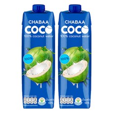 CHABAA 啜吧 100%椰子汁，原裝進口，100%純椰子水，高鈣高鐵, 1L, 2瓶