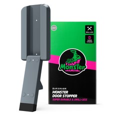 Monster CLEAR GEL 三重力量無打孔超強力門擋 灰色, 1個
