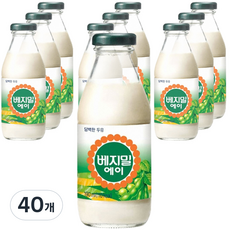 베지밀 에이 담백한 두유, 190ml, 40개