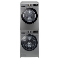 LG전자 트롬 드럼세탁기 21kg + 건조기 18kg F21VDSK-8VL 세트 방문설치, 스테인리스 실버