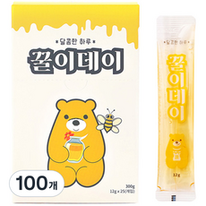 꿀이데이 휴대용 벌꿀스틱, 300g, 4개