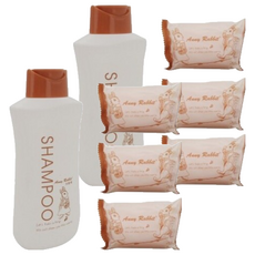Anny Rabbit 安妮兔 1洗3皂 旅行組, 植物性潔淨配方, 洗髮精300ml+香皂70g, 2組, 70g, 300ml