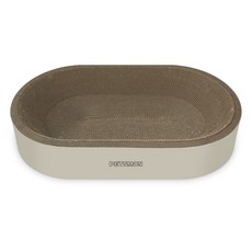 PETSMON B骨橢圓形貓抓盆 65cm, 1個, 象牙白
