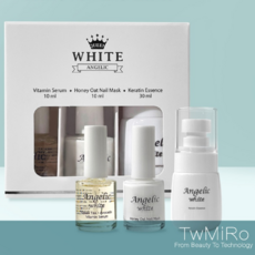 WHITE ANGELIC 指面修護精華 3件組 (維他命精華液10ml+蜂蜜燕麥指膜10ml+角質素精華30ml), 1組