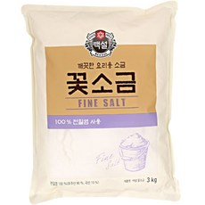 CJ제일제당 백설 꽃소금, 3kg, 1개 3kg, 1개