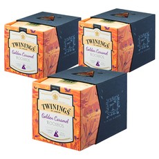 TWININGS 唐寧茶 鉑金系列 琥珀焦糖博士茶，大葉茶包15入，無咖啡因, 2.5g, 15包, 3盒