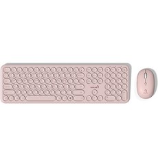 로이체 펜타그래프 무선 키보드 마우스 콤보 세트, 일반형, RMK-5600, Pink