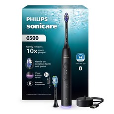 필립스 올 뉴 소닉케어 플러스 6500 전동칫솔, 블랙, 1개, HX7411/11