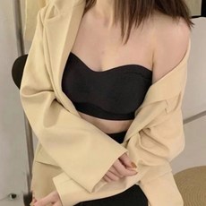 Airsuspend Bra 冰絲平口防滑無痕乳膠內衣, M, 黑色