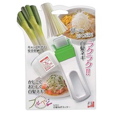 下村工業 SHIMOMURA便利刮蔥細絲器(12刀刃/附安全蓋套)-小 輕鬆切蔥絲, 1個, 綠色