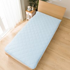 [쿠팡수입] 니토리 N COOL 시원한 냉감 양면 누빔 침대 패드, 블루