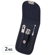 777 미니멀 손톱깎이 3종 세트, 블랙, 2세트