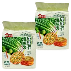 日日旺 福伯 香蔥薄脆餅乾, 260公克, 260g, 2包