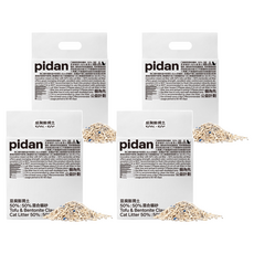 pidan 寵物貓砂 經典 豆腐膨潤土混合砂, 6L, 2.4kg, 4袋