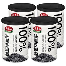 馬玉山 100%純黑芝麻粉, 採用充氮保鮮技術 無添加蔗糖 富含纖維、鈣質和鐵質 台灣精心製造, 400g, 4罐