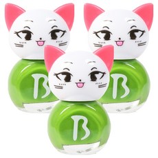 바블리 키즈네일 냥이 스티커형식 어린이매니큐어, 그린핑, 3개 그린핑, 3개