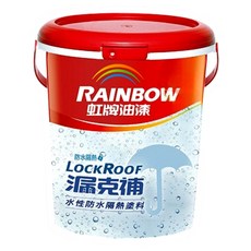 RAINBOW 虹牌油漆 424 漏克補水性防水塗料 嫩綠 3785ml, 防水隔熱、水性環保、色彩清新, 1桶