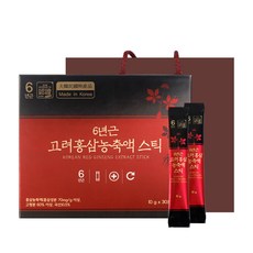 정원삼 6년근 고려홍삼 농축액 스틱 + 쇼핑백, 10g, 30개입