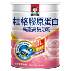 QUAKER 桂格 7倍膠原蛋白高鐵高鈣奶粉, 1.5kg, 1罐