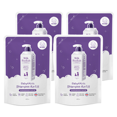 밀크바오밥 베이비 앤 키즈 샴푸 리필 풍선껌향, 400ml, 4개