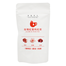 午茶夫人 玫瑰紅棗枸杞茶 Set 10包, 養生美容, 無咖啡因, 4g, 1袋