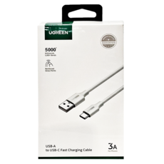 UGREEN 綠聯 USB-A-USB-C/Type-C 快充傳輸線 升級版, 1m, 白色, 1條