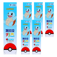 페리오 키즈 포켓몬스터 치약 사과향, 75g, 6개