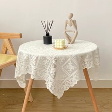 쉐리엘 고급 레이스 미니 테이블보, 유러피안플라워, 소(60 x 60cm), 1개 유러피안플라워, 1개, 소(60 x 60cm)