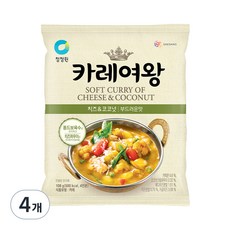 청정원 카레여왕 치즈 앤 코코넛, 108g, 4개