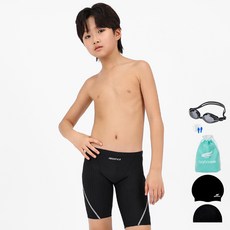 aquatica 男童款室內泳裝 一般型泳鏡 6件組 AQAJB494