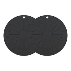 가쯔 실리콘 인덕션 보호 매트 스크래치 방지 냄비받침, 다크그레이, 2개