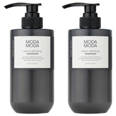 모다모다 네이처 리프레싱 무실리콘 헤어트리트먼트 코튼 파우더향, 500ml, 2개