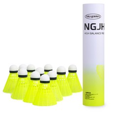 Regail 尼龍羽毛球羽毛球, 熒光色, 12入, 1個