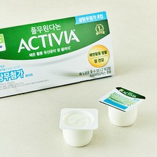 풀무원다논 액티비아 컵 화이트 설탕 무첨가 플레인, 80g, 8개