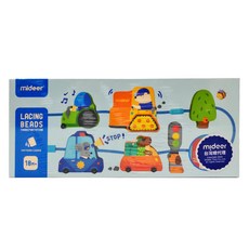mideer 串珠遊戲 交通工具 1.5歲以上, 1組