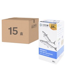 大研生醫 德國頂級魚油軟膠囊, 84% Omega-3脂肪酸, 60粒, 60顆, 800mg, 15盒