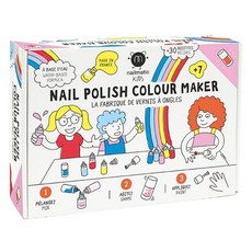 nailmatic KIDS 兒童DIY水漾亮彩指甲油組, DIY組合, 清水可洗, 5瓶基本調色顏料 + 4個空瓶 + 1個刻度尺 + 4張辨識紀錄貼紙, 1盒