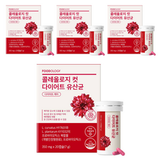 푸드올로지 정품 콜레올로지컷 다이어트 유산균, 20정, 4개