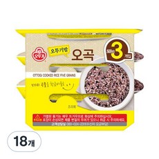 맛있는 오뚜기밥 오곡, 210g, 18개